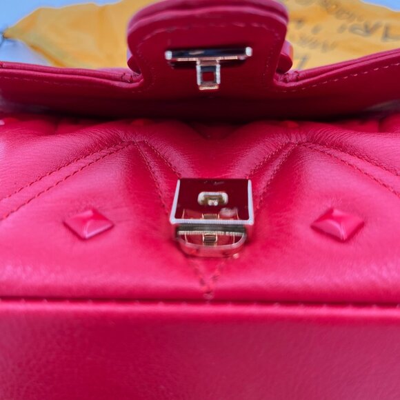 Valentino by Mario Valentino Poisson Crossbody Red Quilted Leather Bag - Picture 9 of 16